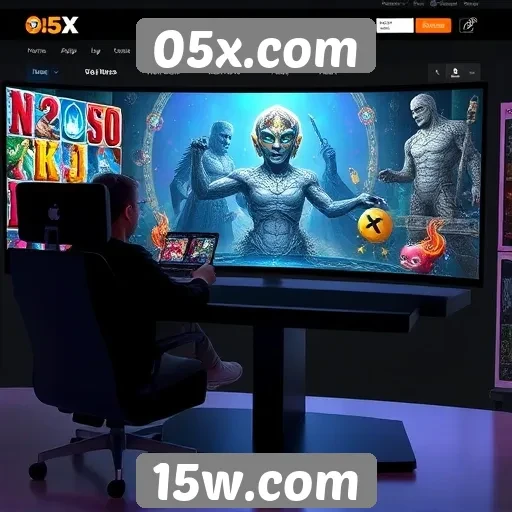 Experiência do usuário no site de jogos 05x.com